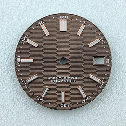 NH35 dial Custom logo No logo Watch dial 28.5mm Blue Luminous dial for NH35 NH36 movement watch accessories