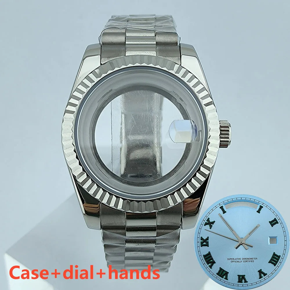 Miyota8285 case watch 41mm case stainless steel men automatic watch sapphire glass suitable for Miyota 8285 movement watch tools