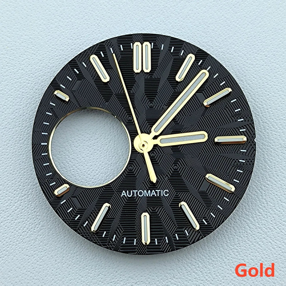 NH38 dial Custom Logo 28.5mm watch dial green luminous dial Suitable for NH38 movement watch accessories Watch repair tools