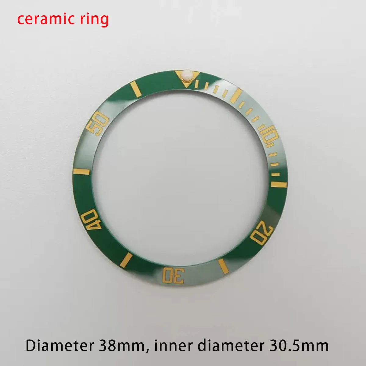 38mm ceramic/aluminium insert bezel high quality green/blue luminous bezel is tilted for 40mm watch case watch repair tools