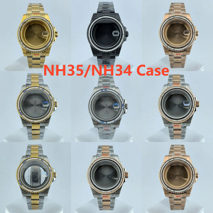 NH34/NH35 case watch case High quality automatic mechanical sapphire glass men watch for NH34/NH35 movement repair tool