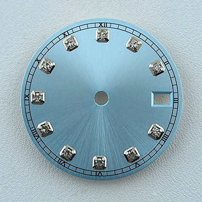NH35 Dial Watch Dial Men's Watch Diamond Dial Custom Logo No logo 28.5mm No Luminous Fit NH Series Movement Watch Accessories