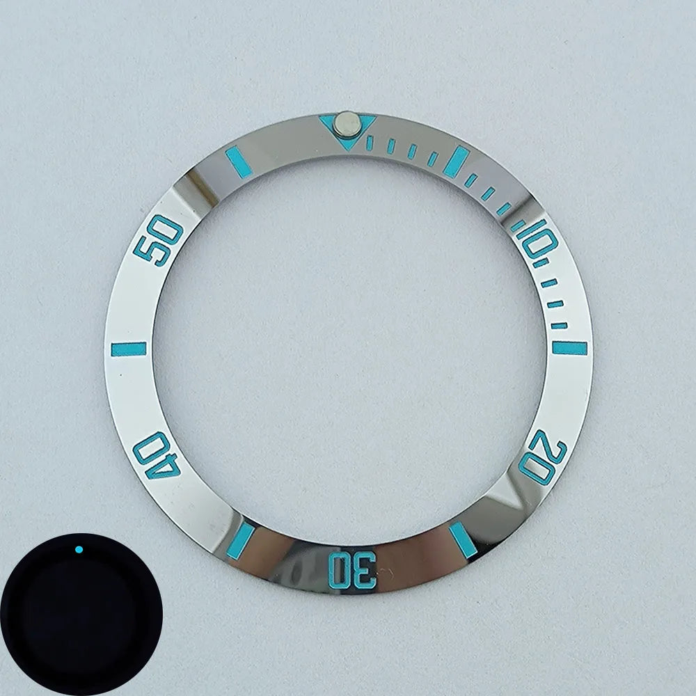 38mm ceramic High quality insert bezel Blue luminous watch insert bezel for 40mm case watch accessory repair tools