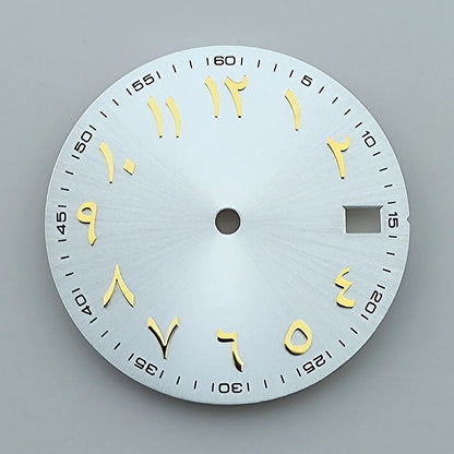 NH35 dial Custom logo 28.5mm Arabic numerals dial No luminous watch dial fit NH35/NH36 movement watch accessories
