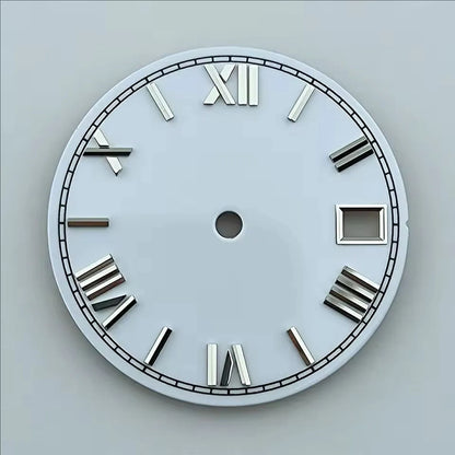 NH35 dial watch dial Custom logo 28.5mm Roman numerals dial No luminous fit NH35/NH36 movement watch accessories repair tools