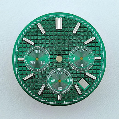 VK63 dial 31.8mm No Logo Dial Panda Dial Green luminous Dial fit VK63 movement watch accessories repair tools