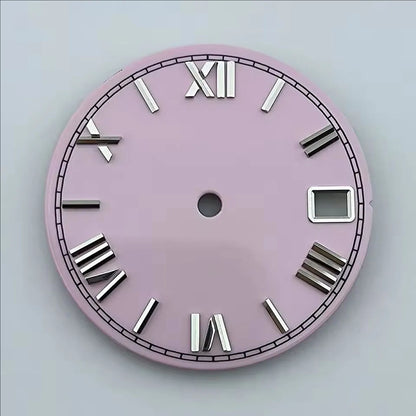 NH35 dial watch dial Custom logo 28.5mm Roman numerals dial No luminous fit NH35/NH36 movement watch accessories repair tools