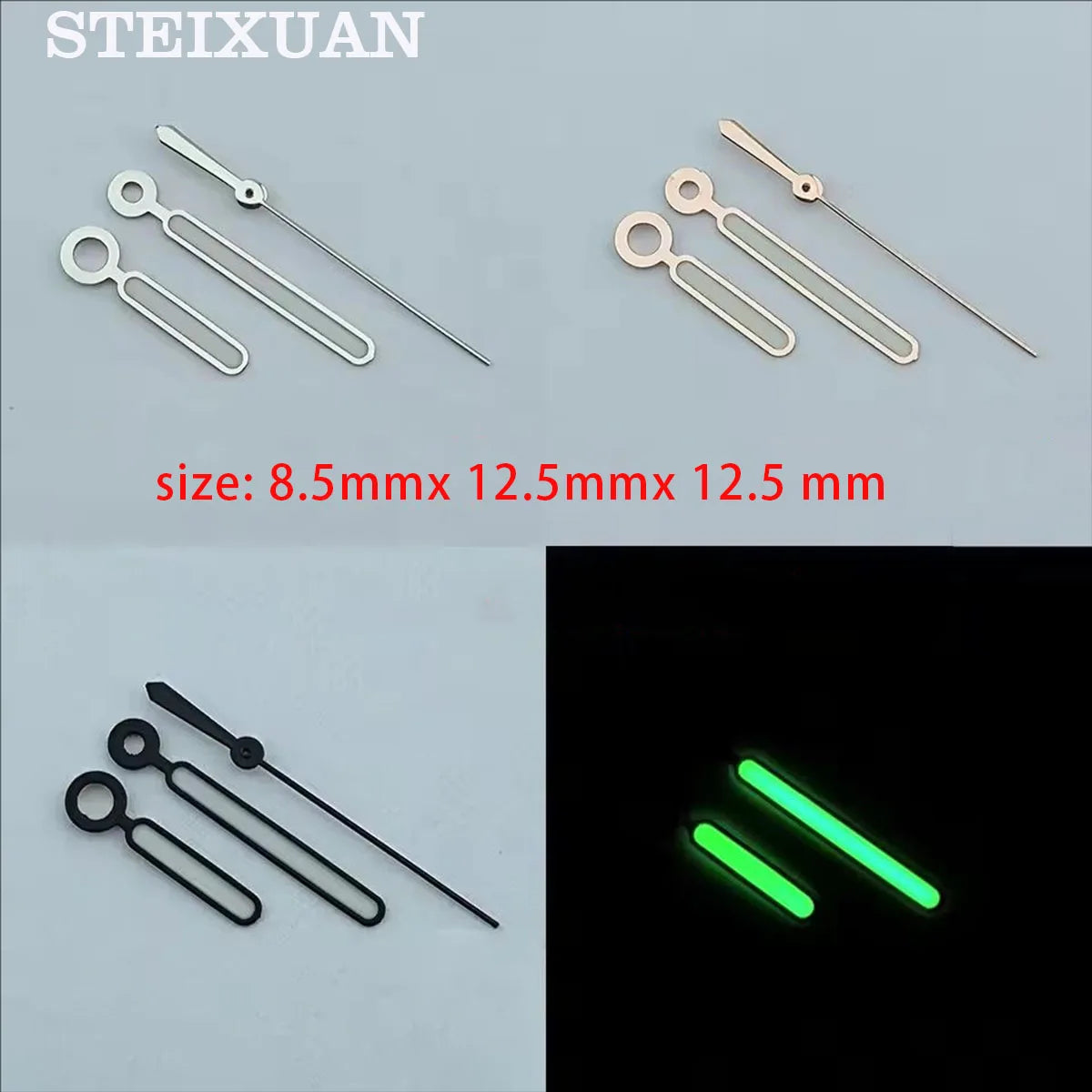 watch hands NH35/36 hands green luminous watch accessories Repair tools watch pointer rose gold/silvery/black hands