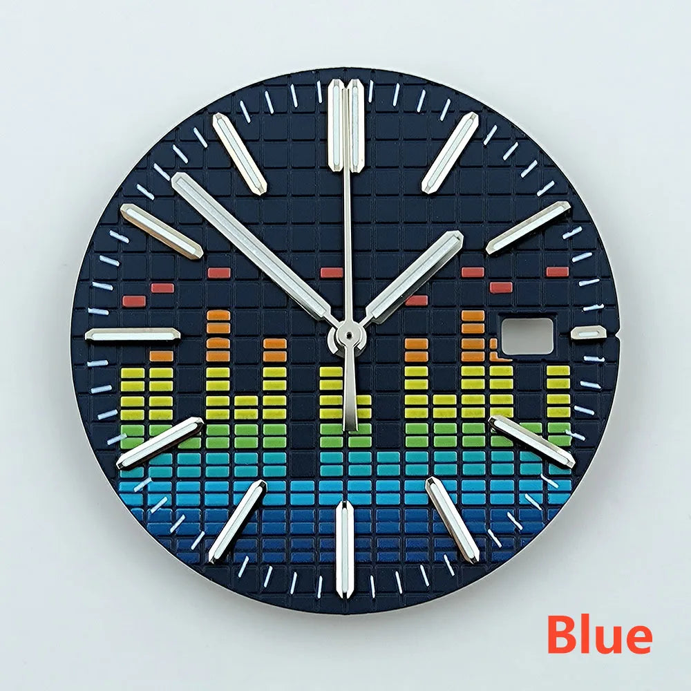 NH35 dial No Logo music Dial 31.7mm Green luminous fit NH35/NH36 movement watch accessories repair tools