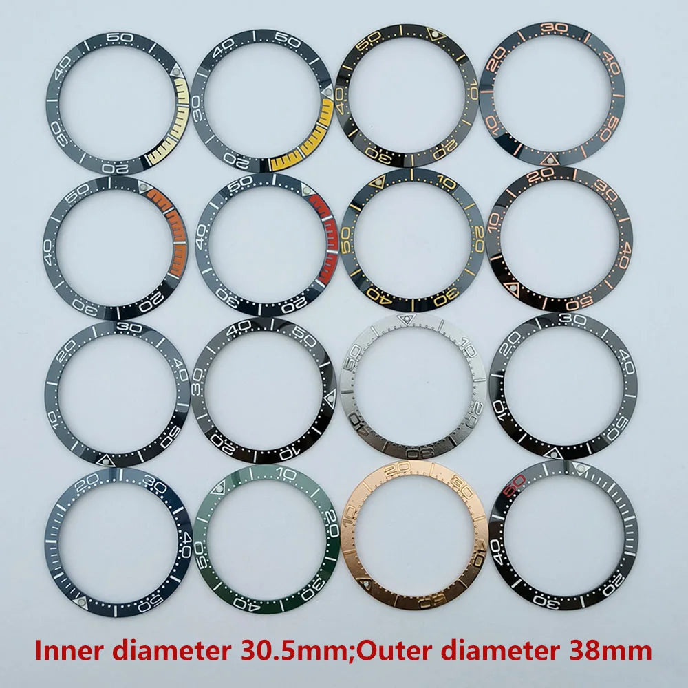 38mm ceramic High quality bezel green luminous insert bezel bezel is tilted for 40mm watch accessory repair tools