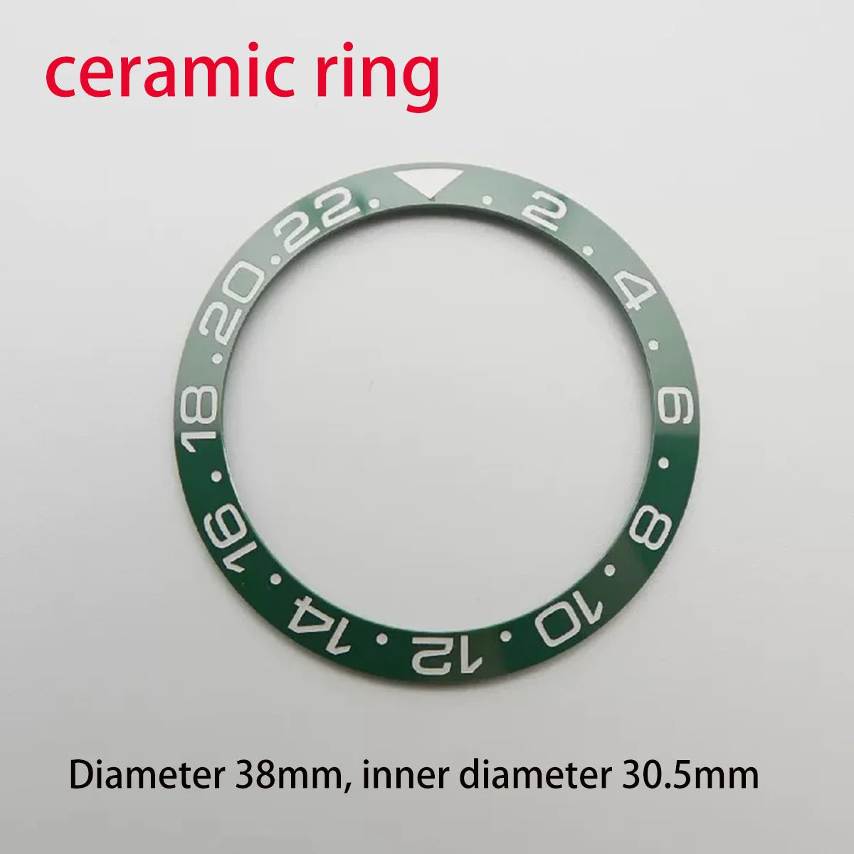 38mm Ceramic And Aluminum Ring GMT Style Watch Bezel Insert For 40mm Watch Cases Replace Accessory Diving Bezel Ring