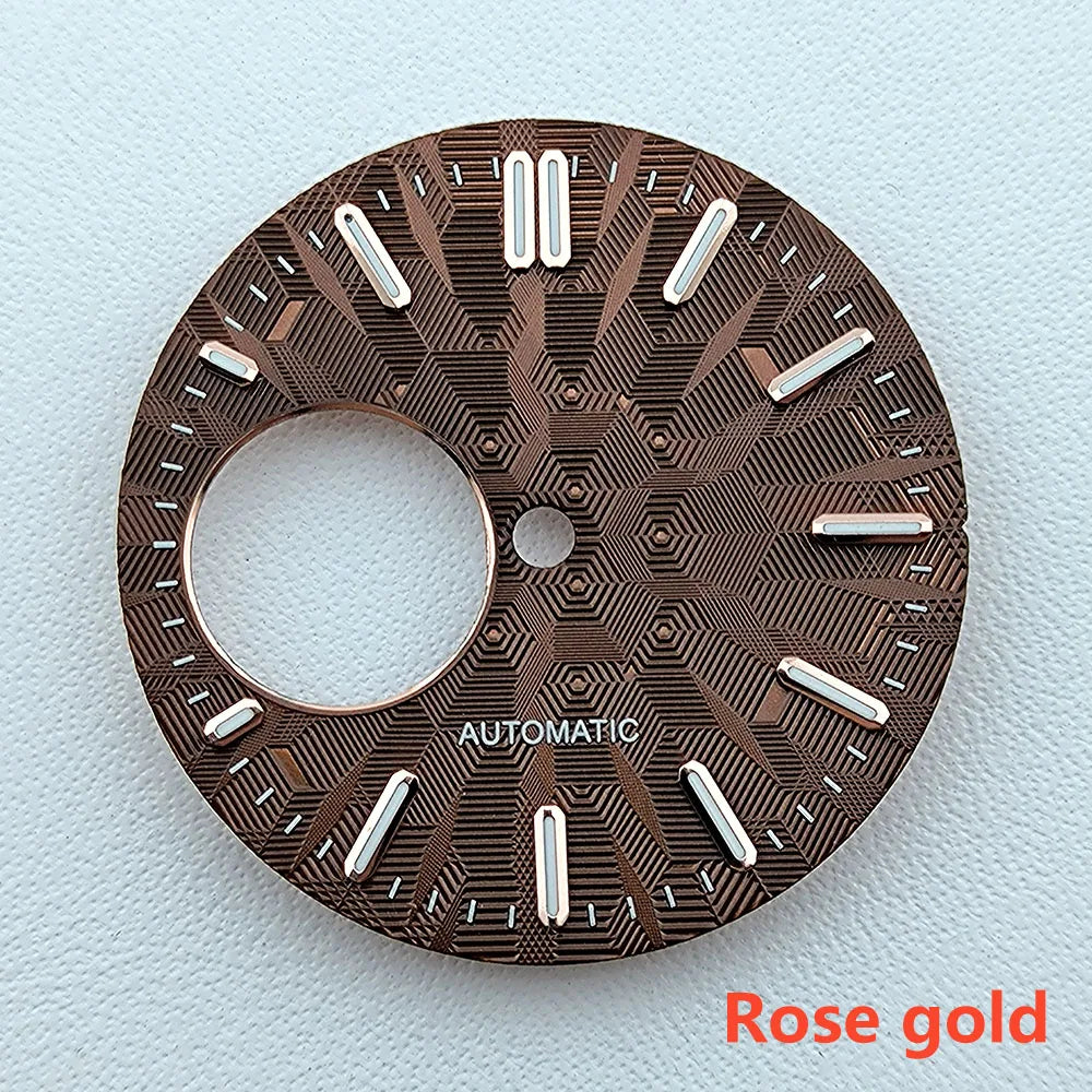 NH38 dial Custom Logo 28.5mm watch dial green luminous dial Suitable for NH38 movement watch accessories Watch repair tools
