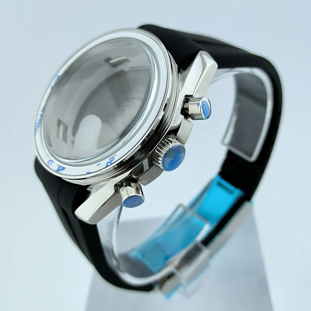 VK63 Chronograph Case VK63 quartz VK63 Watch Case fit 32.5mm dial stainless steel case Men's Case Accessories