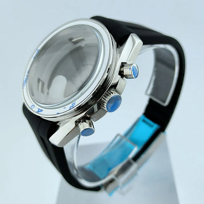 VK63 Chronograph Case VK63 quartz VK63 Watch Case fit 32.5mm dial stainless steel case Men's Case Accessories