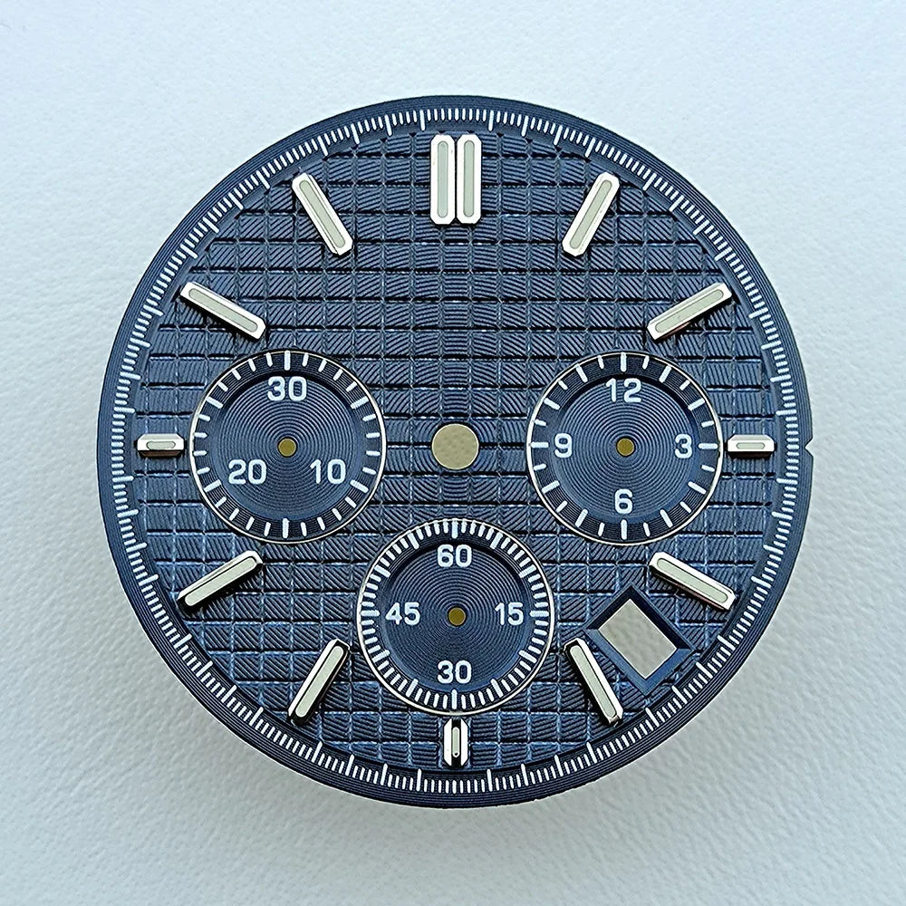 VK63 dial 31.8mm No Logo Dial Panda Dial Green luminous Dial fit VK63 movement watch accessories repair tools
