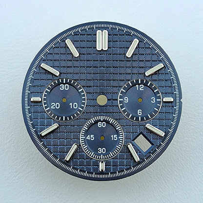 VK63 dial 31.8mm No Logo Dial Panda Dial Green luminous Dial fit VK63 movement watch accessories repair tools