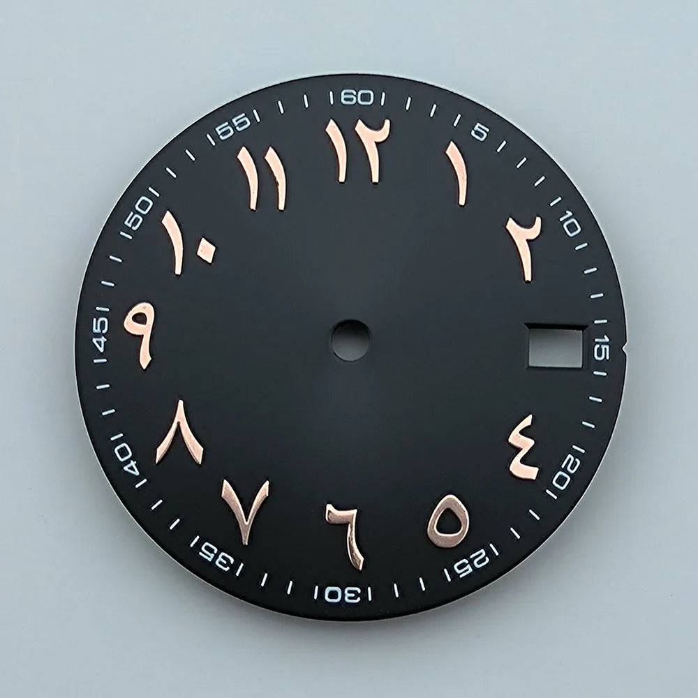 NH35 dial Custom logo 28.5mm Arabic numerals dial No luminous watch dial fit NH35/NH36 movement watch accessories