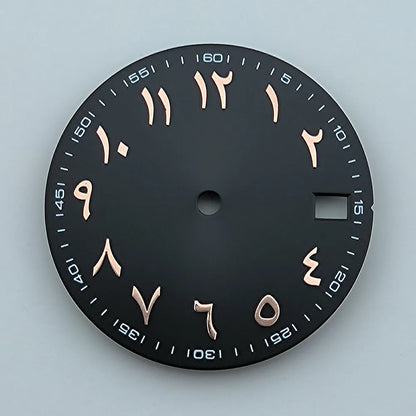 NH35 dial Custom logo 28.5mm Arabic numerals dial No luminous watch dial fit NH35/NH36 movement watch accessories