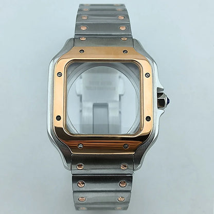 NH35 case Watch Case High quality Square case Roma Dial Folding Buckle Square Case fit NH35 NH36 movement Watch accessories