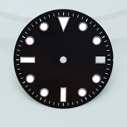 28.5mm dial diameter NH35/NH36 movement luminous dial with single calendar watch accessories customizable dial DIY logo
