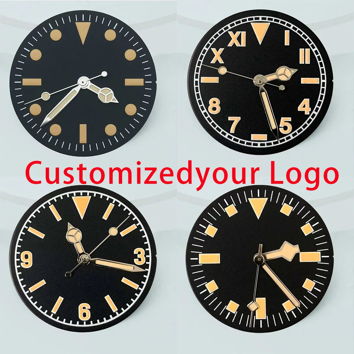 NH35 dial NH36 dial 28.5mm retro dial green luminous dial, suitable for repairing NH35 NH36 movement watch accessories tools