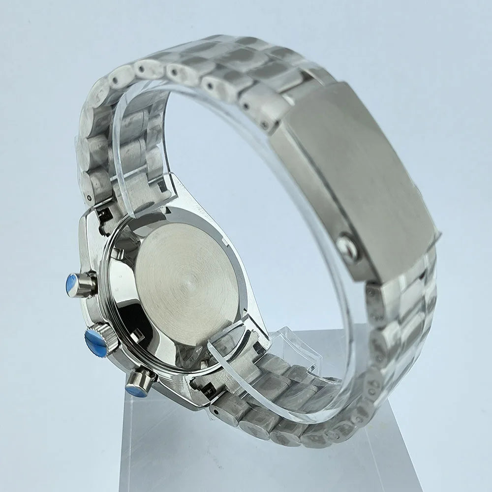 VK63 Chronograph Case VK63 quartz VK63 Watch Case fit 32.5mm dial stainless steel case Men's Case Accessories