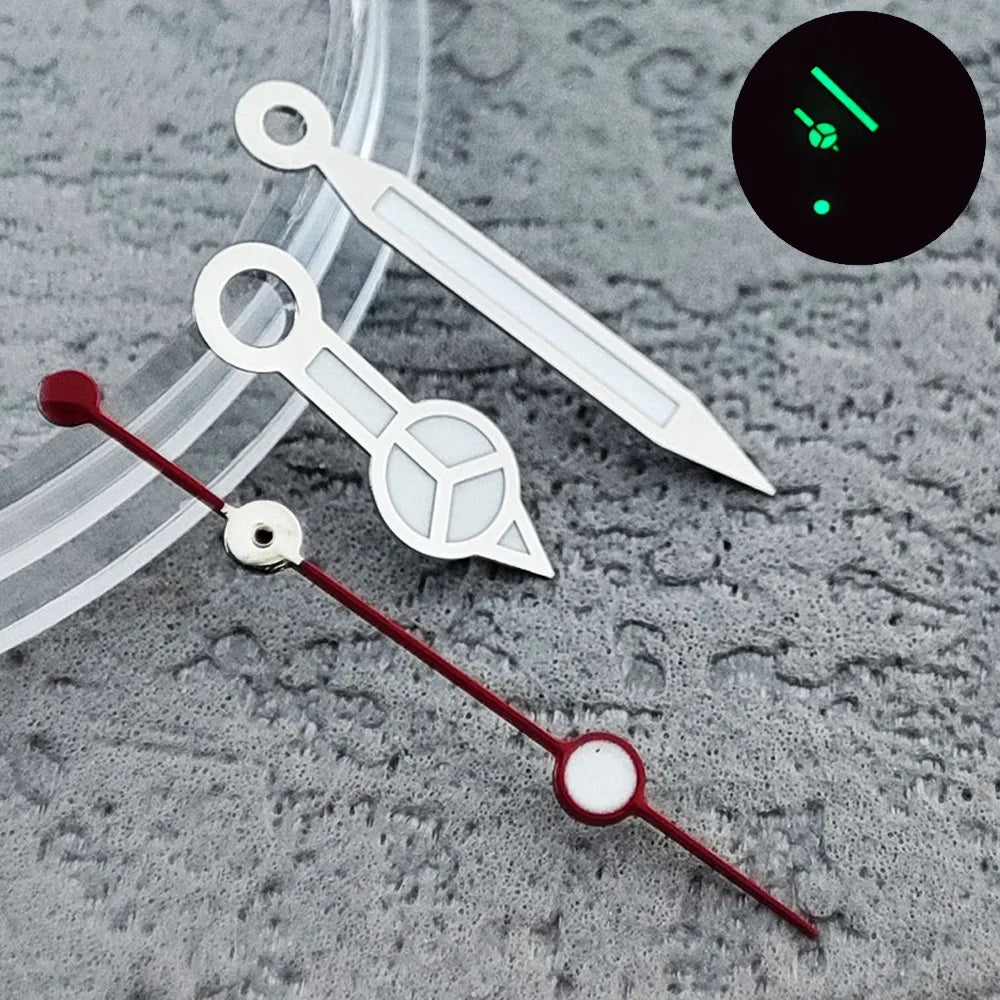NH35 Hands Rose Gold Silver Watch Hands For NH35/NH36/4R/7S Movement Watches Pointers Green/Blue Luminous