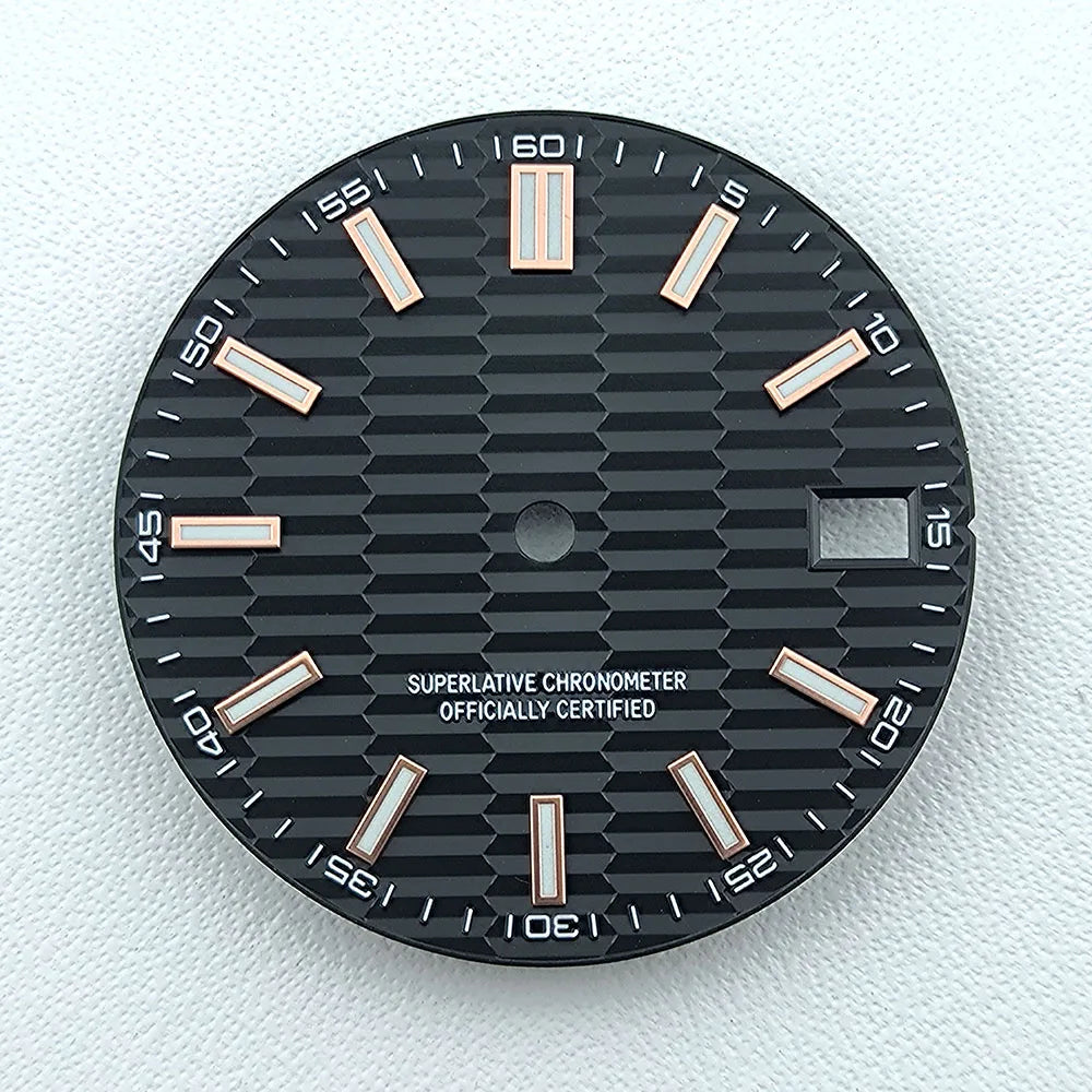 NH35 dial Custom logo No logo Watch dial 28.5mm Blue Luminous dial for NH35 NH36 movement watch accessories