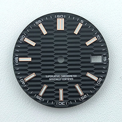 NH35 dial Custom logo No logo Watch dial 28.5mm Blue Luminous dial for NH35 NH36 movement watch accessories