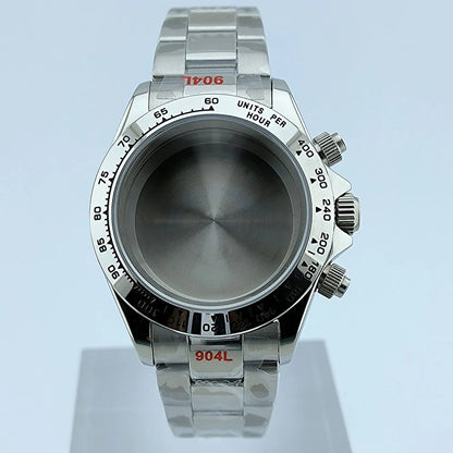 VK63 case Stainless steel high quality Watch case men's chronograph quartz watch suitable for VK63 movement watch accessories