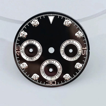 29mm VK63 chronograph dial Custom logo Panda dial Green glowing fit VK63 quartz movement watch accessories