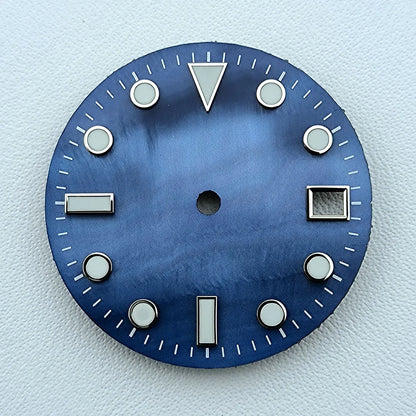 NH35 dial 28.5mm Custom logo luminous Pearl Shell Dial watch dial suitable for NH35 movement watch accessories repair tools