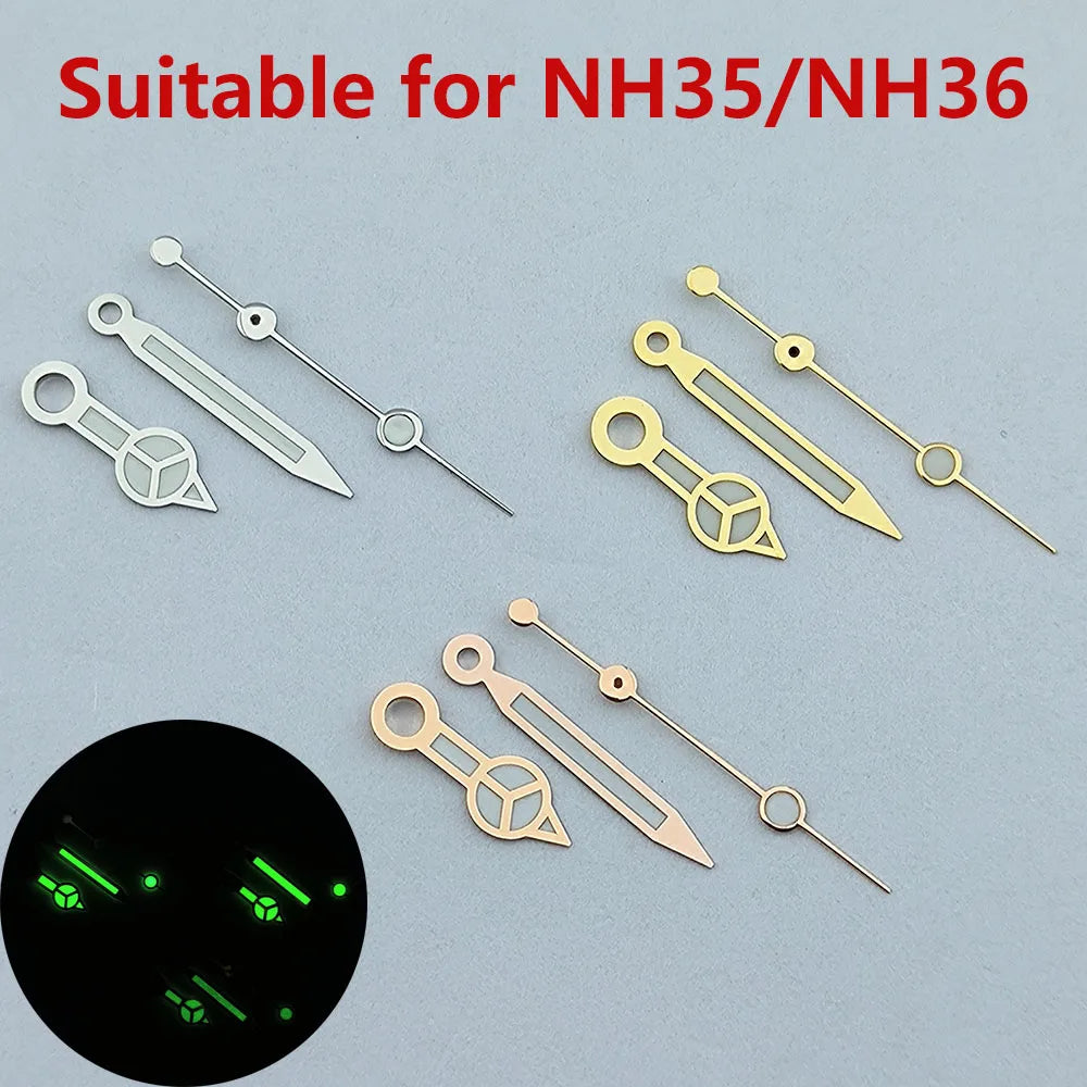 Watch hands N H35 hands N H36 hands Green luminous watch accessories watch pointer Repair tools
