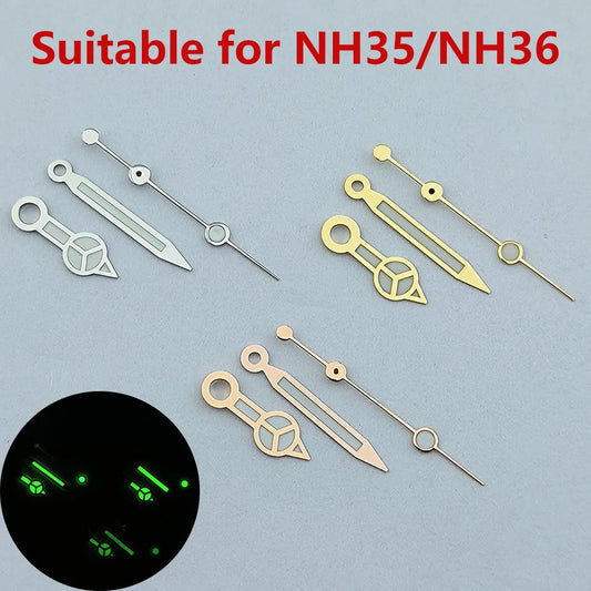 Watch hands NH35 hands NH36 hands Green luminous watch accessories watch pointer Repair tools