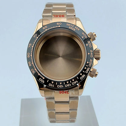 VK63 case Stainless steel high quality Watch case men's chronograph quartz watch suitable for VK63 movement watch accessories