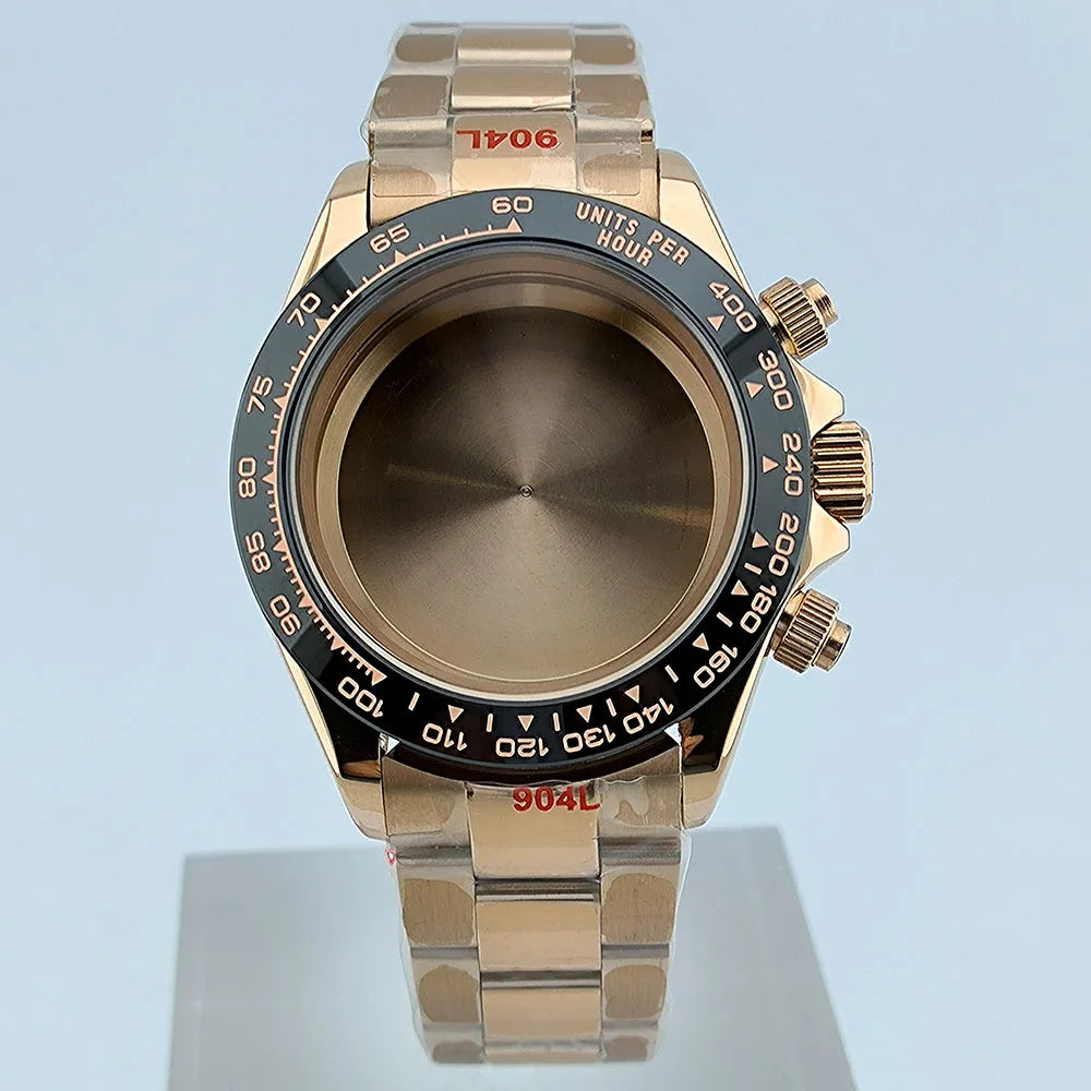 VK63 case Stainless steel high quality Watch case men's chronograph quartz watch suitable for VK63 movement watch accessories