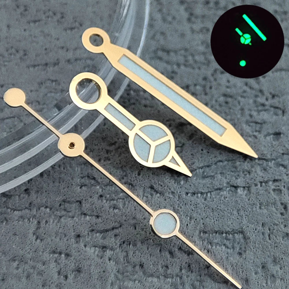 NH35 Hands Rose Gold Silver Watch Hands For NH35/NH36/4R/7S Movement Watches Pointers Green/Blue Luminous