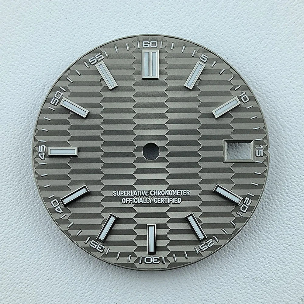 NH35 dial Custom logo No logo Watch dial 28.5mm Blue Luminous dial for NH35 NH36 movement watch accessories