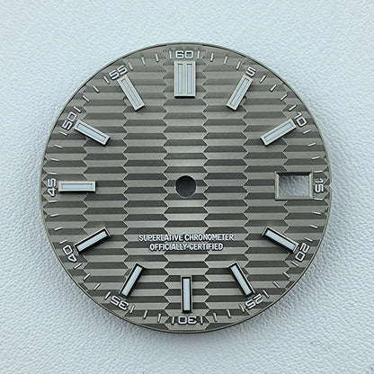 NH35 dial Custom logo No logo Watch dial 28.5mm Blue Luminous dial for NH35 NH36 movement watch accessories