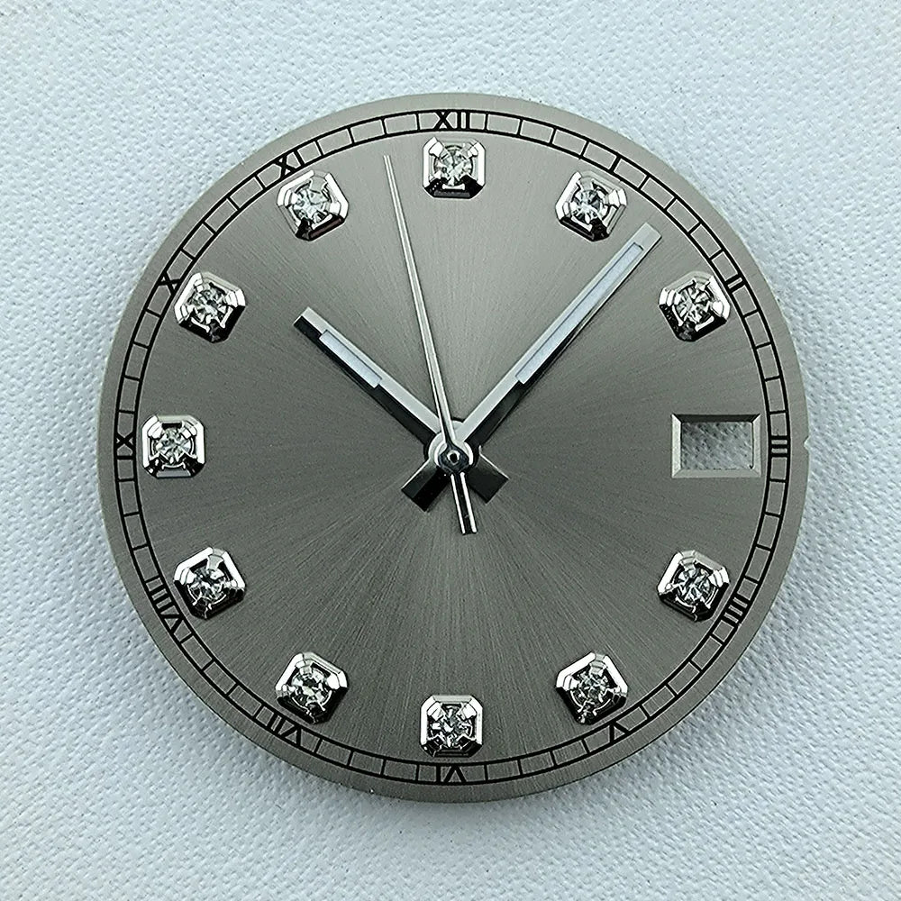 NH35 Dial Watch Dial Men's Watch Diamond Dial Custom Logo No logo 28.5mm No Luminous Fit NH Series Movement Watch Accessories