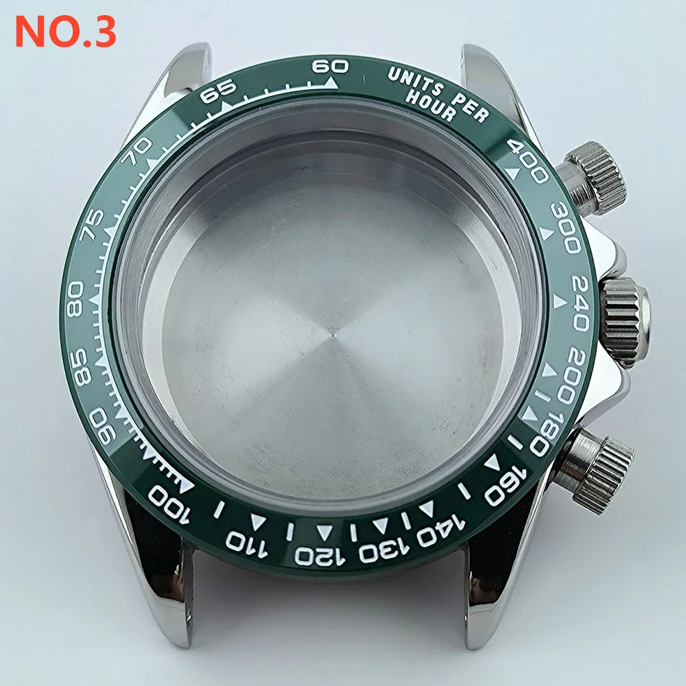 VK63 case Stainless steel high quality Watch case men's chronograph quartz watch suitable for VK63 movement watch accessories