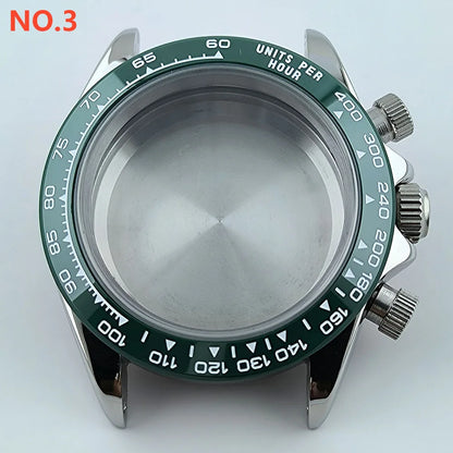 VK63 case Stainless steel high quality Watch case men's chronograph quartz watch suitable for VK63 movement watch accessories