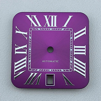 NH35 square dial men's watch dial Custom logo Roman numeral NH35 date at 6 o'clock dial fit NH35 movement watch accessories