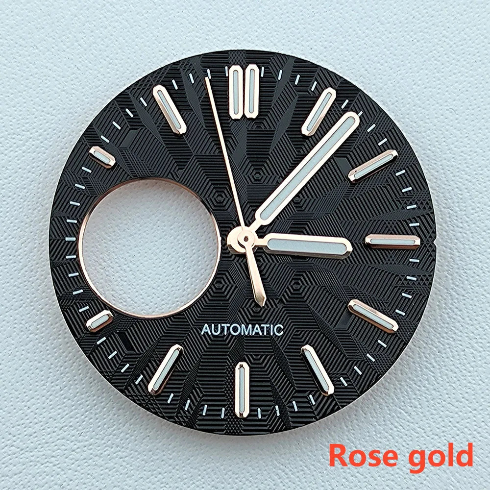 NH38 dial Custom Logo 28.5mm watch dial green luminous dial Suitable for NH38 movement watch accessories Watch repair tools