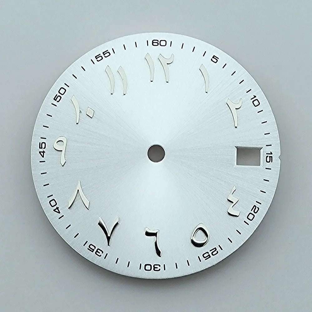 NH35 dial Custom logo 28.5mm Arabic numerals dial No luminous watch dial fit NH35/NH36 movement watch accessories