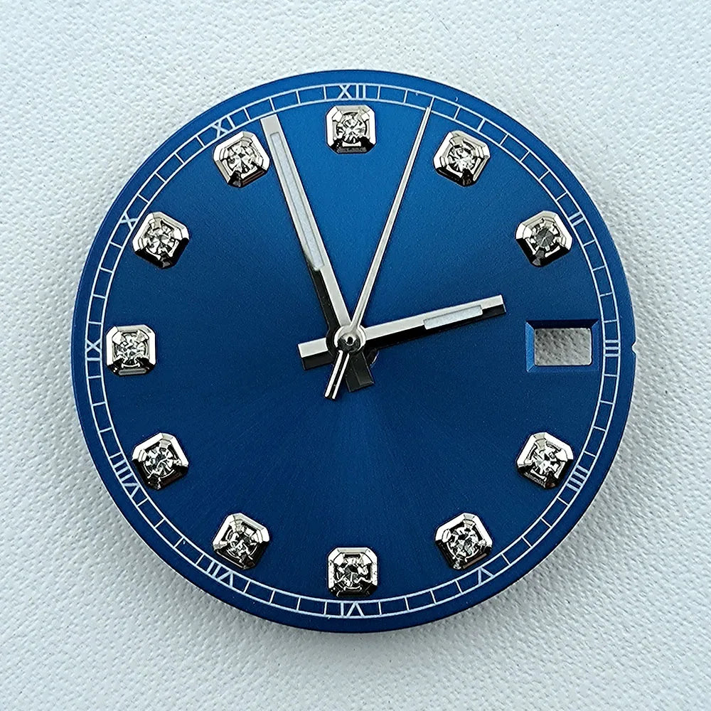 NH35 Dial Watch Dial Men's Watch Diamond Dial Custom Logo No logo 28.5mm No Luminous Fit NH Series Movement Watch Accessories