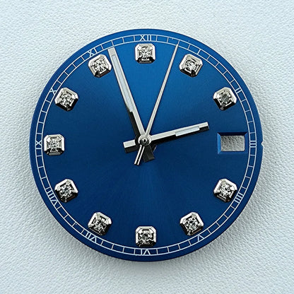 NH35 Dial Watch Dial Men's Watch Diamond Dial Custom Logo No logo 28.5mm No Luminous Fit NH Series Movement Watch Accessories