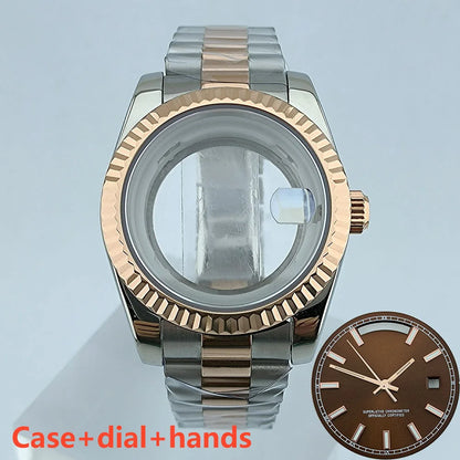 Miyota8285 case watch 41mm case stainless steel men automatic watch sapphire glass suitable for Miyota 8285 movement watch tools