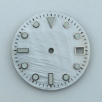 NH35 dial 28.5mm Custom logo luminous Pearl Shell Dial watch dial suitable for NH35 movement watch accessories repair tools