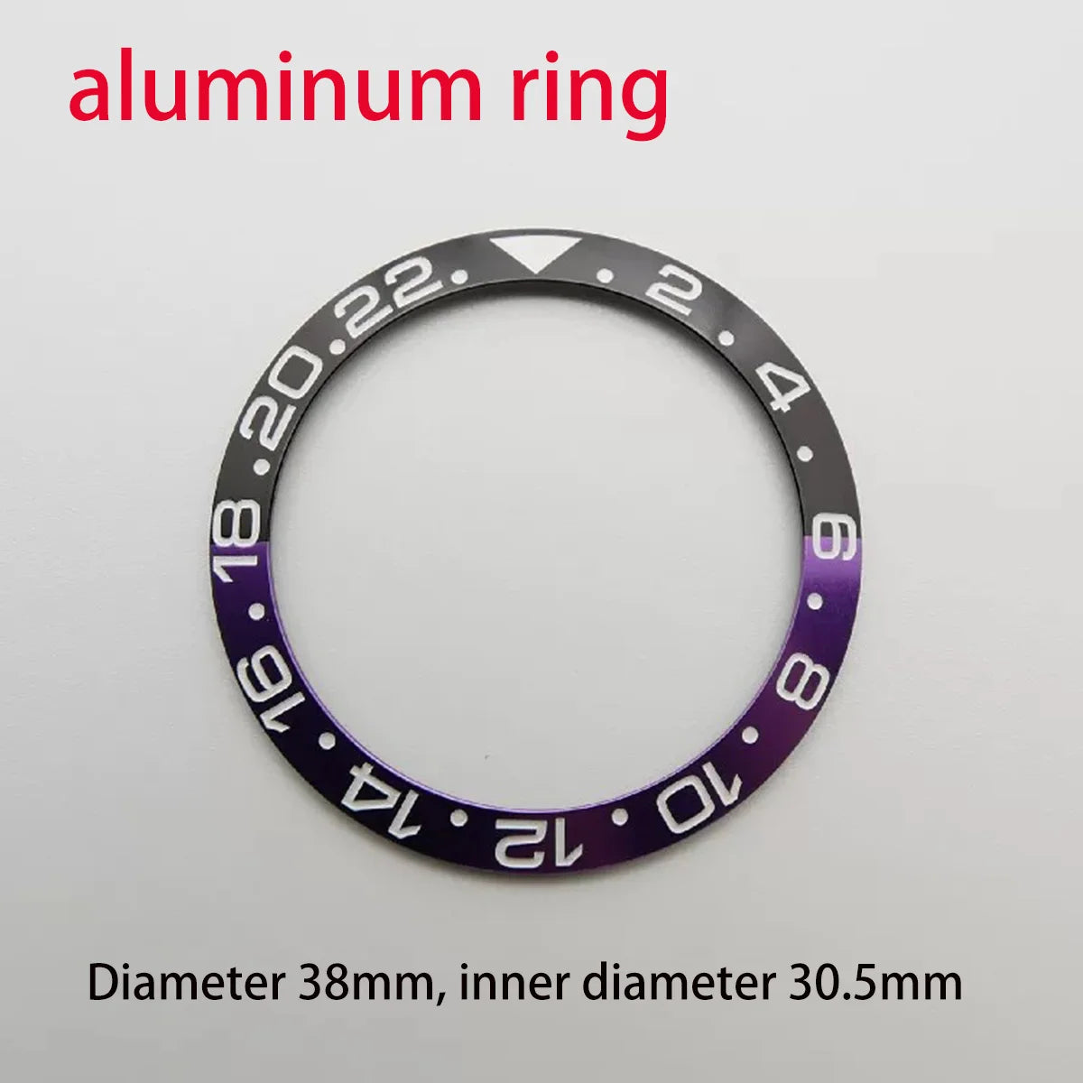 38mm Ceramic And Aluminum Ring GMT Style Watch Bezel Insert For 40mm Watch Cases Replace Accessory Diving Bezel Ring
